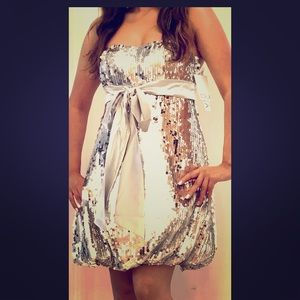 Scala silver Embellished evening Dress